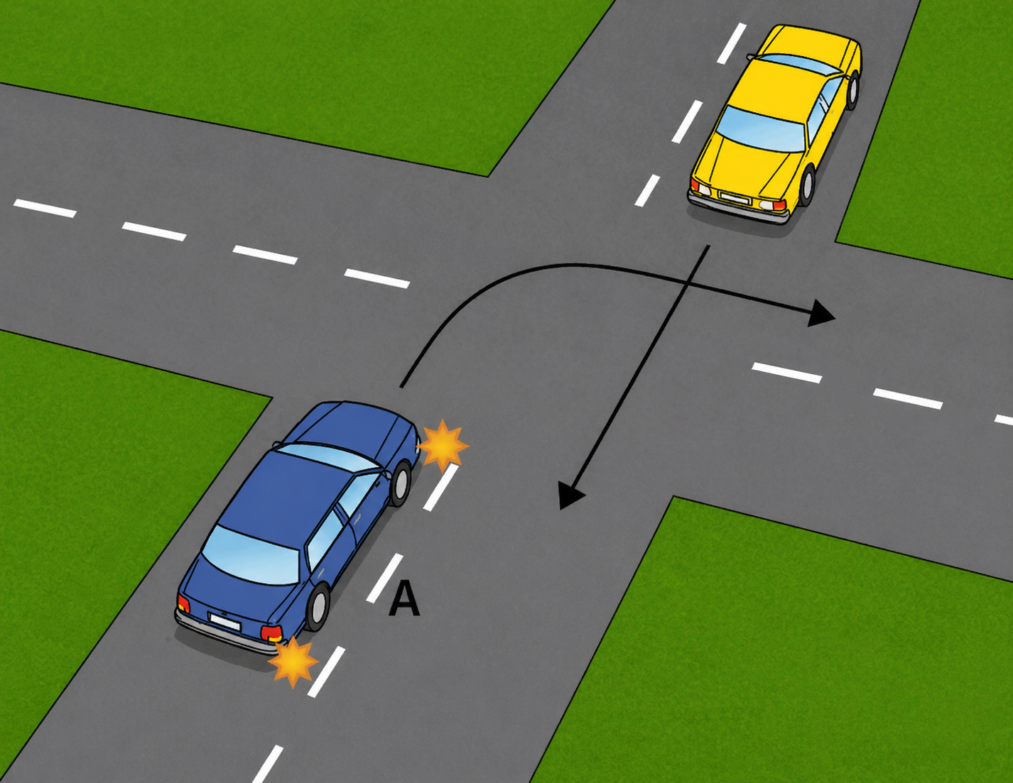 The-blue-car-A-must-give-way-13